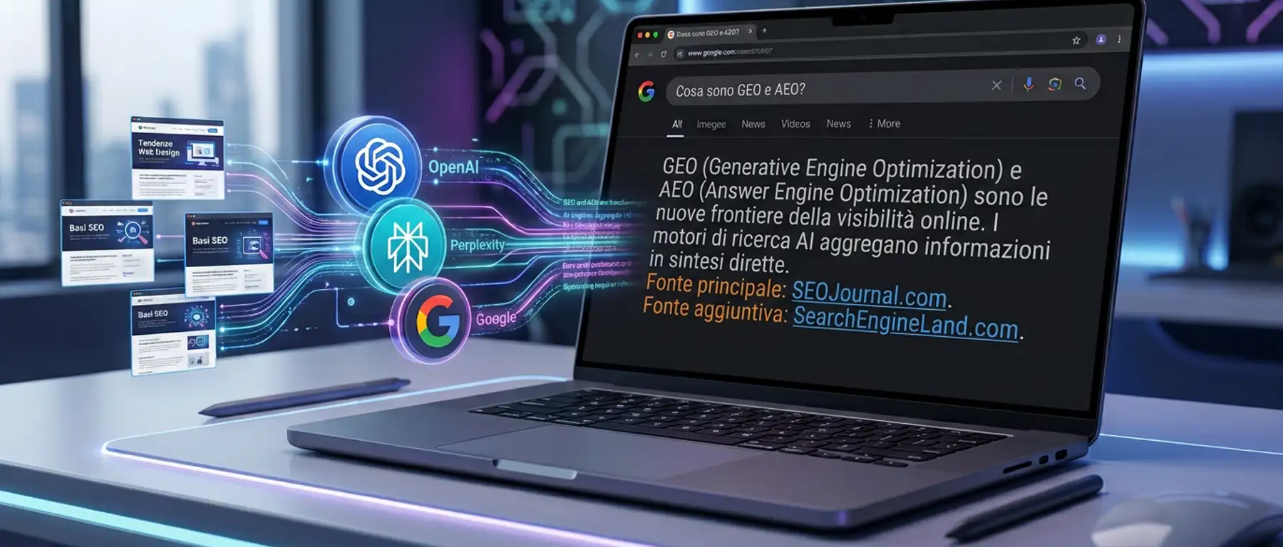 GEO e AEO: come farsi citare da ChatGPT, Perplexity e Google AI Overviews